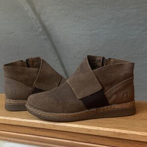 Born Dark Brown Suede Ankle Boots